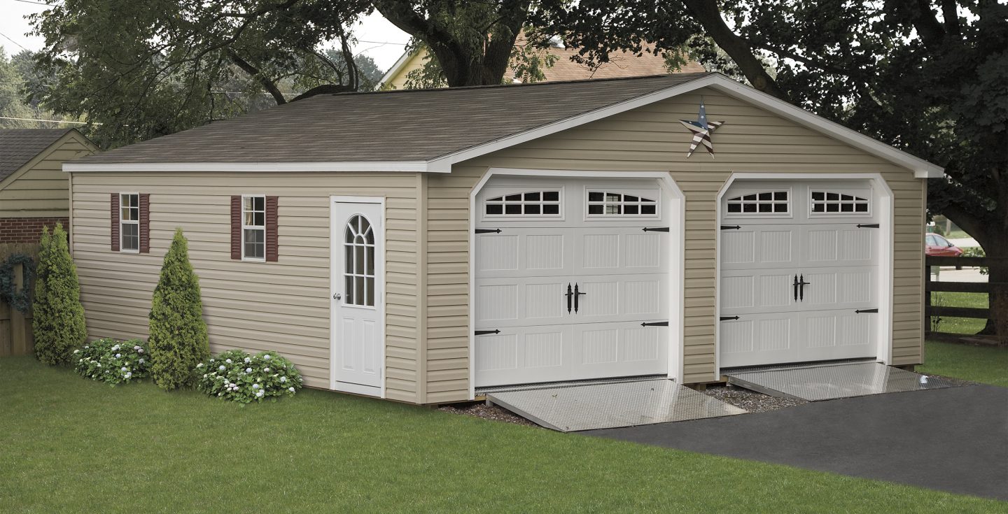 Prefabricated 2 Car Garages &amp; Amish Made Garage | Amish ...