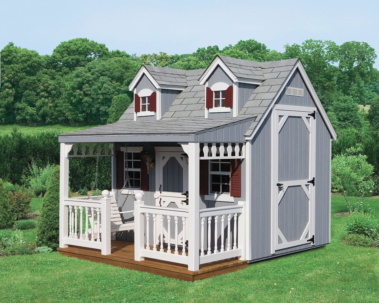 Cape Cod Playhouse - Vinyl Amish Backyard Structures